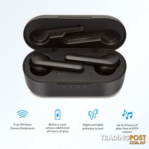 mbeatÂ® E2 True Wireless Earphones â Up to 4hr Play time, 14hr Charge Case, Easy Pair - SPMB-MB-TWS-E2