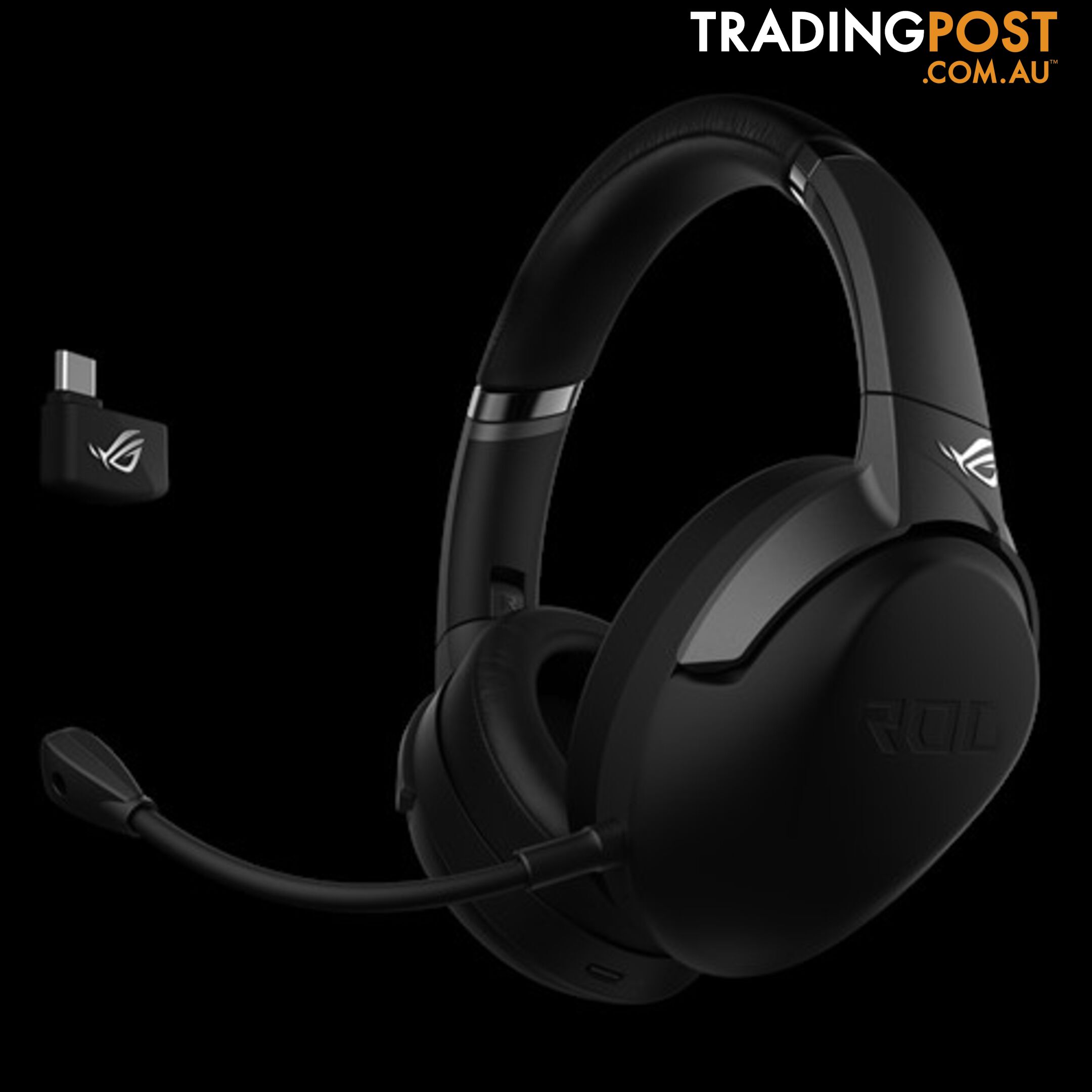 ASUS ROG STRIX GO 2.4 PC/PS4/Switch Wireless Gaming Headset, USB-C 2.4G, 40mm Drivers, AI-powered Noise-cancelling, Up To 25 Hours Battery Life - SPA-STRIX-GO