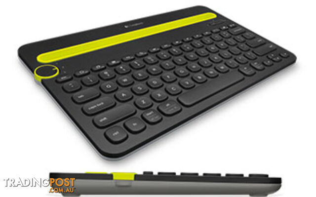 Logitech K480 Bluetooth Wireless Multi Device Keyboard Black for PC Smartphone Tablet Windows Mac Android iOS - KBLT-K480