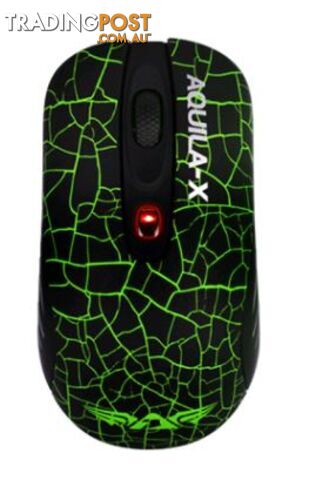 Armaggeddon Aquila X2A Mouse LED Effect/4xButton/Nylon Cord - MIAR-X2AGREEN