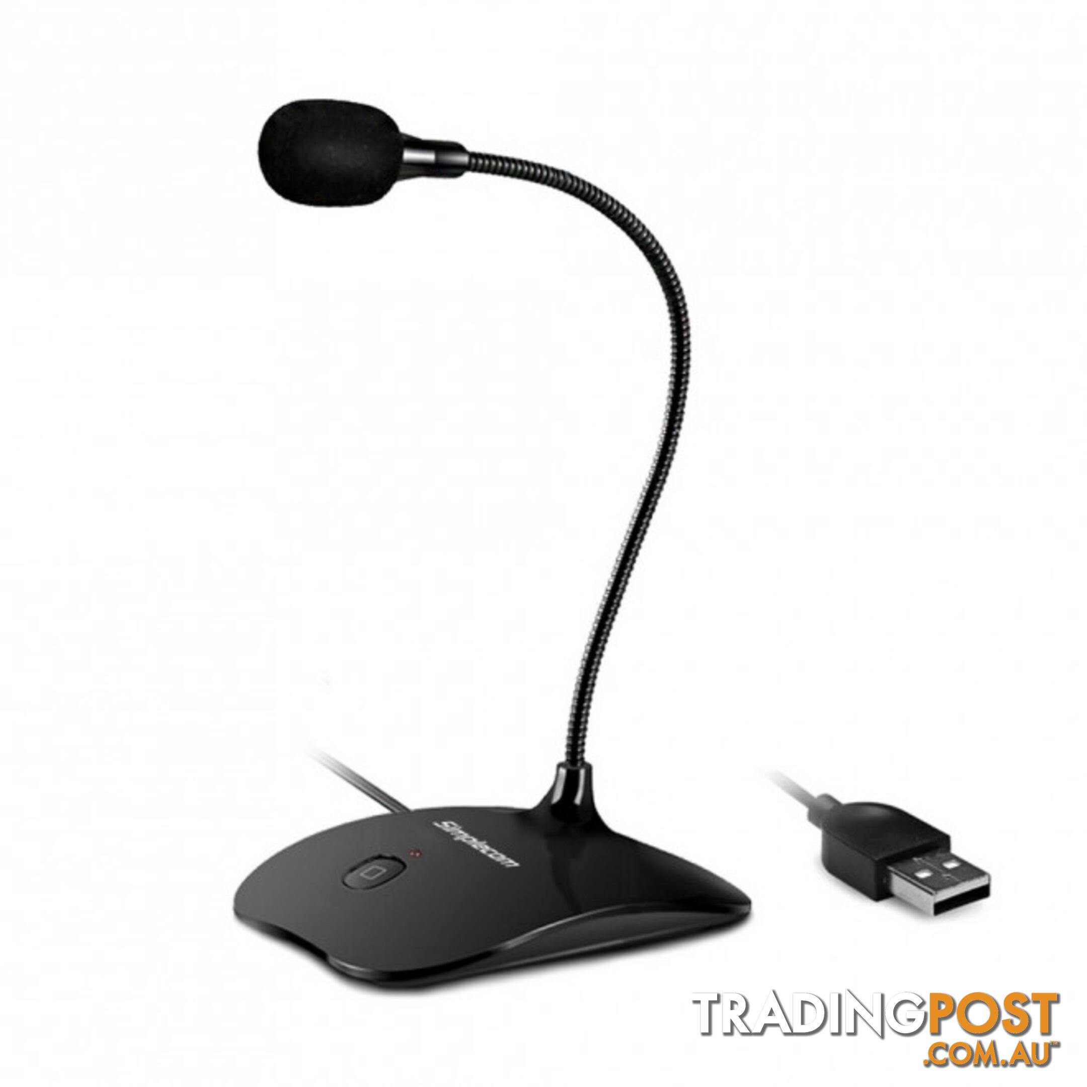 Simplecom UM350 Plug and Play USB Desktop Microphone with Flexible Neck and Mute Button - HXSI-UM350