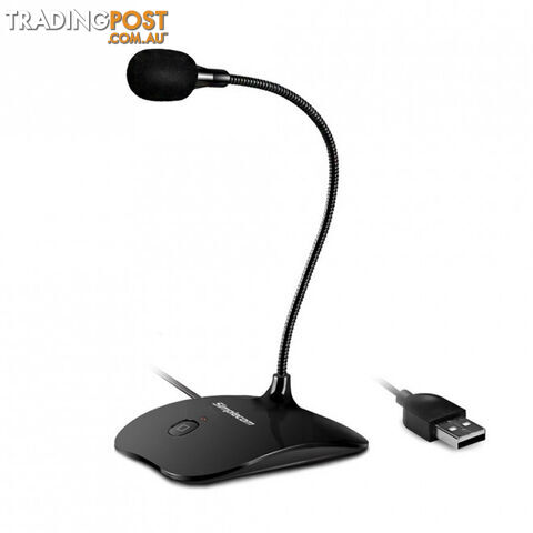 Simplecom UM350 Plug and Play USB Desktop Microphone with Flexible Neck and Mute Button - HXSI-UM350