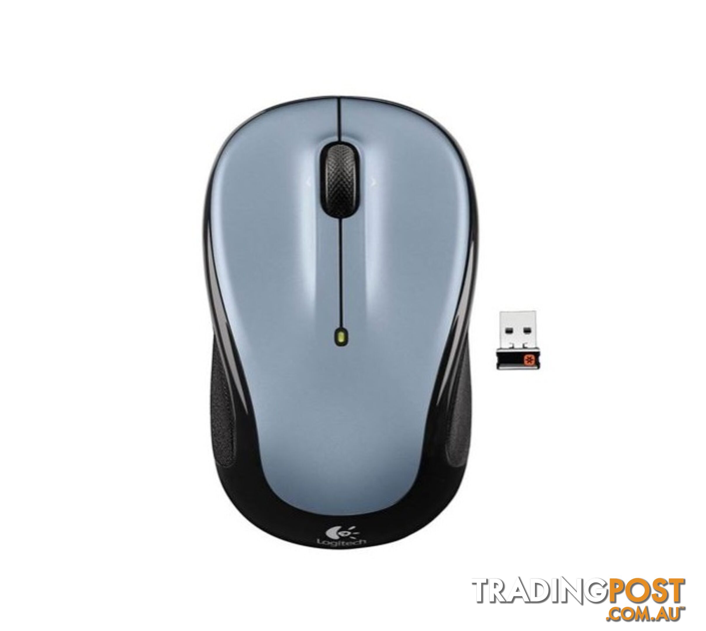 Logitech M325 Wireless Mouse Grey Contoured design Glossy Comfort Grip Advanced Optical Tracking 1-year battery life - MILT-M325GREY