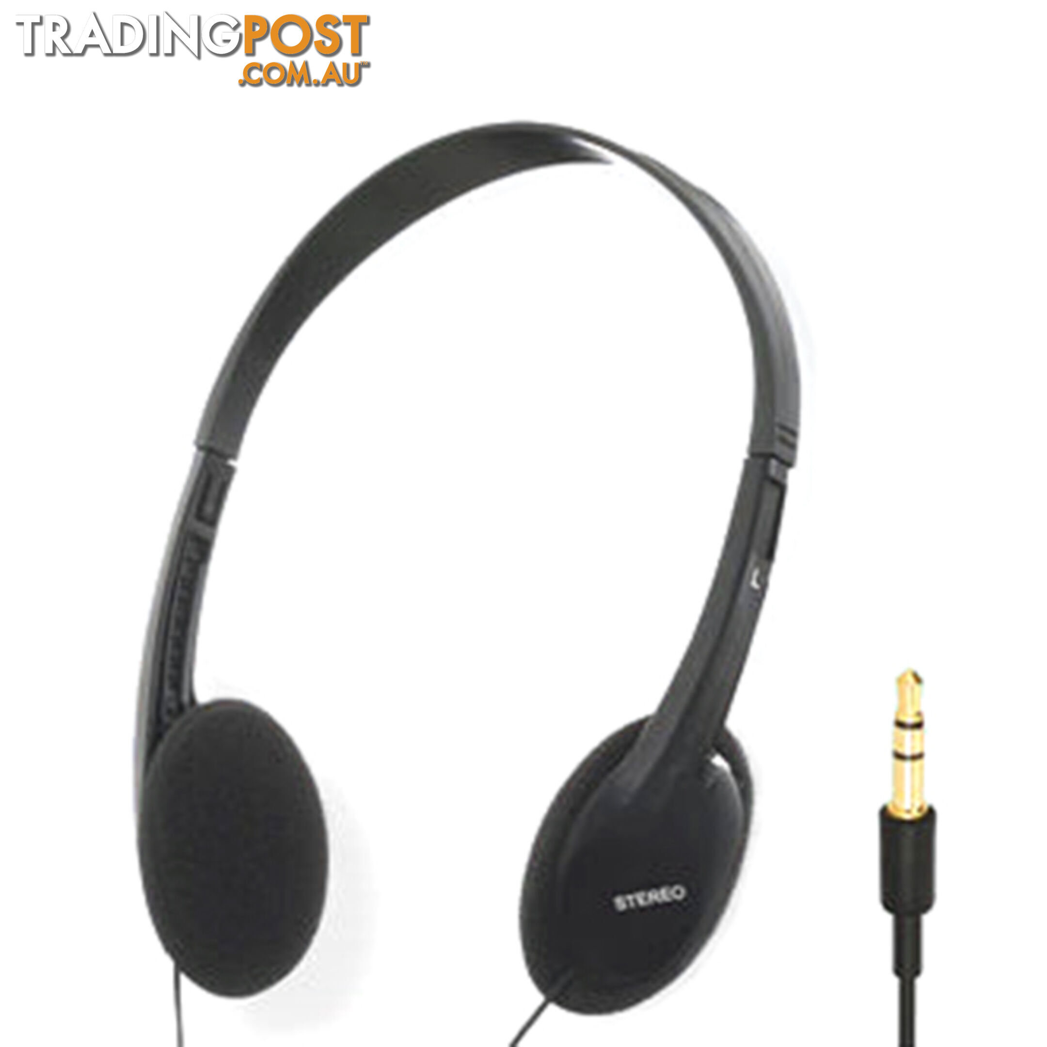 Sansai Stereo Headband Headphones 3.5mm w/Volume Control/Cable 1.5m for TV/Radio - SPSA-HEADPH-1