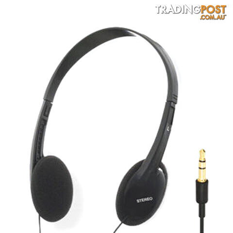 Sansai Stereo Headband Headphones 3.5mm w/Volume Control/Cable 1.5m for TV/Radio - SPSA-HEADPH-1