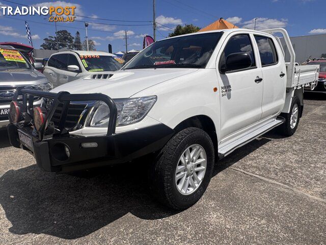 2012 Toyota Hilux KUN26R MY12 SR Double Cab White 5 Speed Manual Cab Chassis