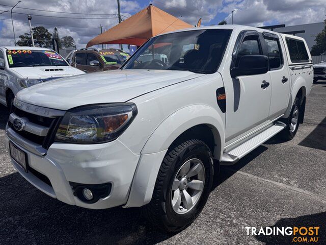 2009 Ford Ranger PK XLT Crew Cab 4x2 Hi-Rider White 5 Speed Manual Dual Cab