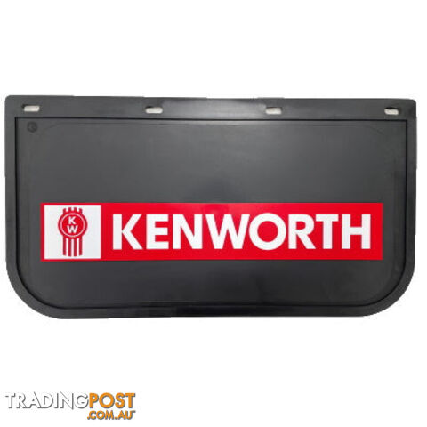 Kenworth Black/Red Mudflaps 61x33cm (SINGLE) - SKU: KPMFRB6133