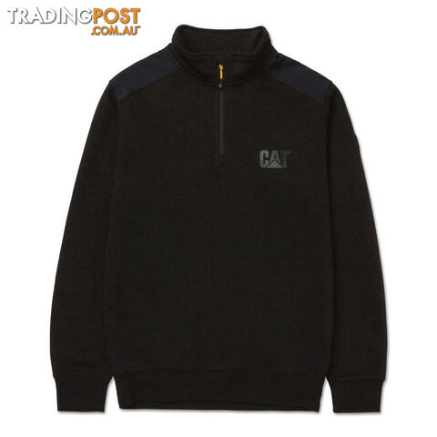 Cat Essential 1/4 Zip Sweatshirt - Black - SKU: 1050021-L