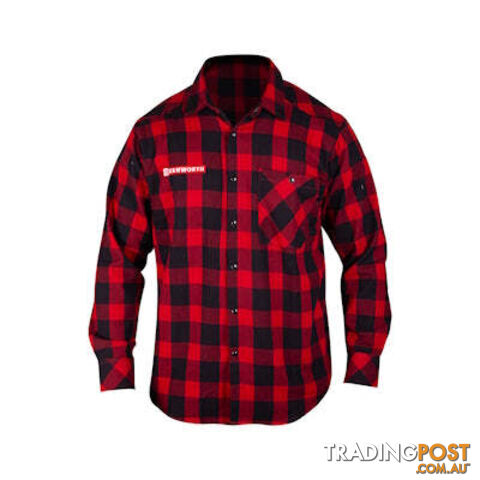 Kenworth Unisex Flannelette Shirt - Red - SKU: C-KEN1081-L