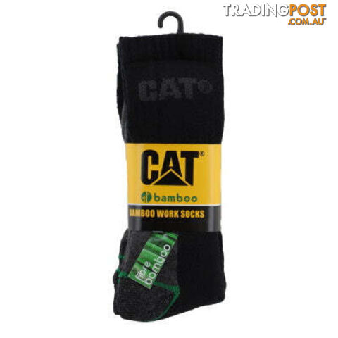 Cat Bamboo Sock 3 Pack Black - SKU: P235300-M