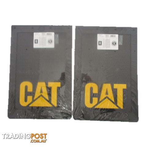 Cat Black Mudflaps 12x18" (PAIR) - SKU: MI/CAT2726-CAT