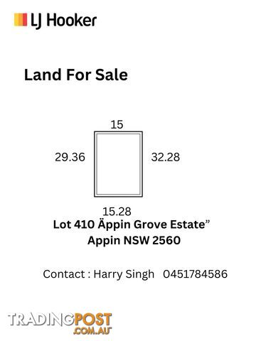 Lot 410 Appin Grove Estate APPIN NSW 2560