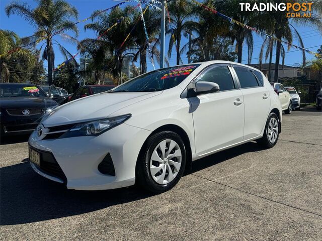 2012 TOYOTA COROLLA ASCENT ZRE182R HATCHBACK