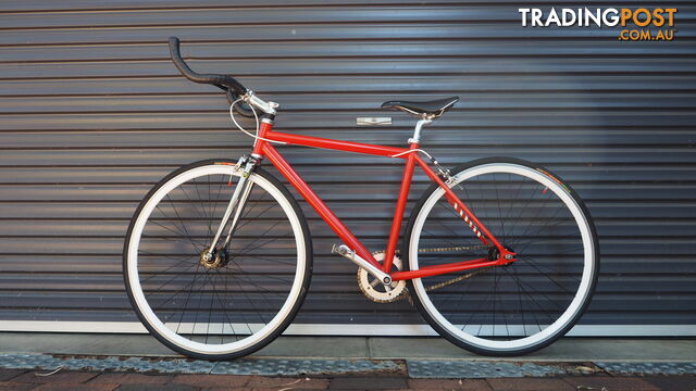 Red single speed bicycle - ready to ride