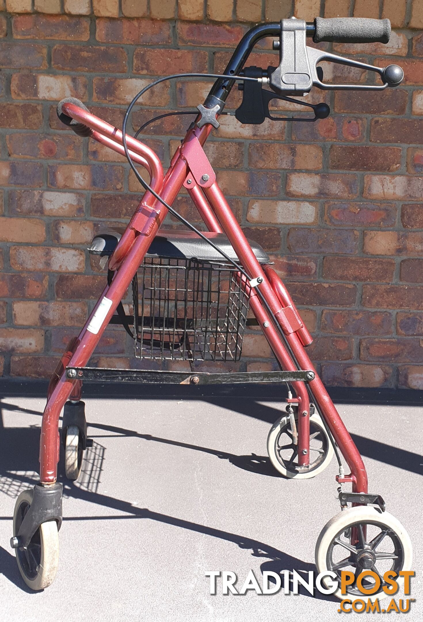 WHEELIE WALKER - GOOD BRAKES, SEAT &amp; CARRY BASKET