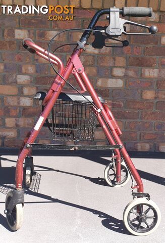 WHEELIE WALKER - GOOD BRAKES, SEAT &amp; CARRY BASKET