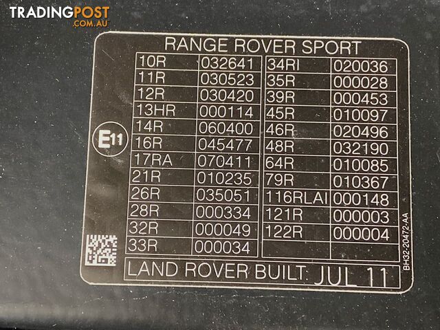 Land Rover Range Rover Sport 3.0 TDV6 Turbo Diesel Automatic Wagon