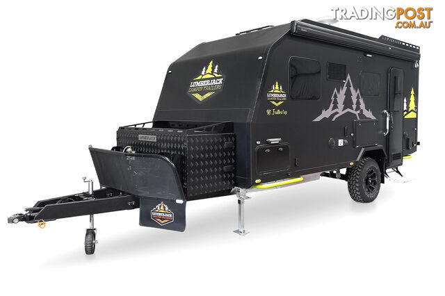 MT FEATHERTOP: CHARCOAL GREY WITH LIME DECALS 16FT HARD ROOF FAMILY SIZE HYBRID CARAVAN - photo 2 of 17