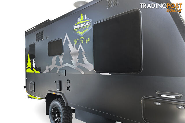 MT ROYAL: CHARCOAL GREY WITH LIME DECALS 16FT HARD ROOF HYBRID CARAVAN - photo 5 of 21
