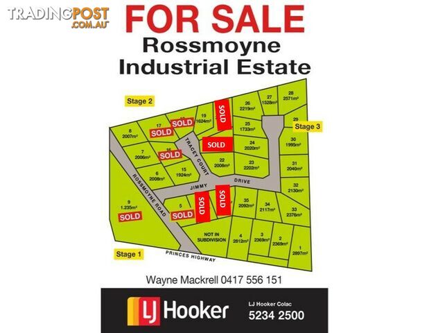 Rossmoyne Industrial Estate COLAC WEST VIC 3250