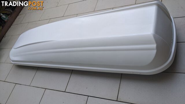 600L ABS Car Roof Trunk Box Storage Pod White 2.3m x 0.64m x 0.42m