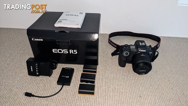 Canon EOS R5 Professional Full Frame Mirrorless Camera with RF35mm F1.8 Lense