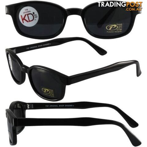 (Black Frame/Dark Grey Lens) - Pacific Coast Sunglasses The Original KD Sunglasses , Colour: Black KD-2120