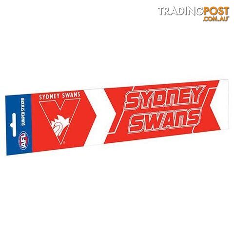 Sydney Swans Official AFL Team Logo Bumper Sticker