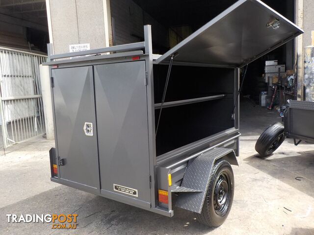 Enclosed Custom Tradesman Trailer, Single Axle with Side and Rear Gate Openings, (Item 160)