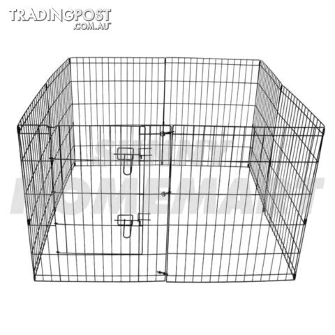 24" 8 Panel Pet Playpen Dog Cat Puppy Rabbit Fencing Exercise Bar - photo 3 of 9