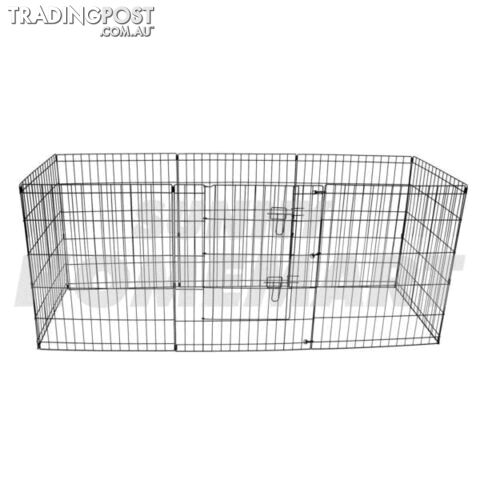 24" 8 Panel Pet Playpen Dog Cat Puppy Rabbit Fencing Exercise Bar - photo 5 of 9