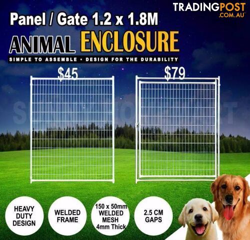 1.2mWelded Animal Pet Enclosure Mesh Panel Dog Run Kennel Playpen