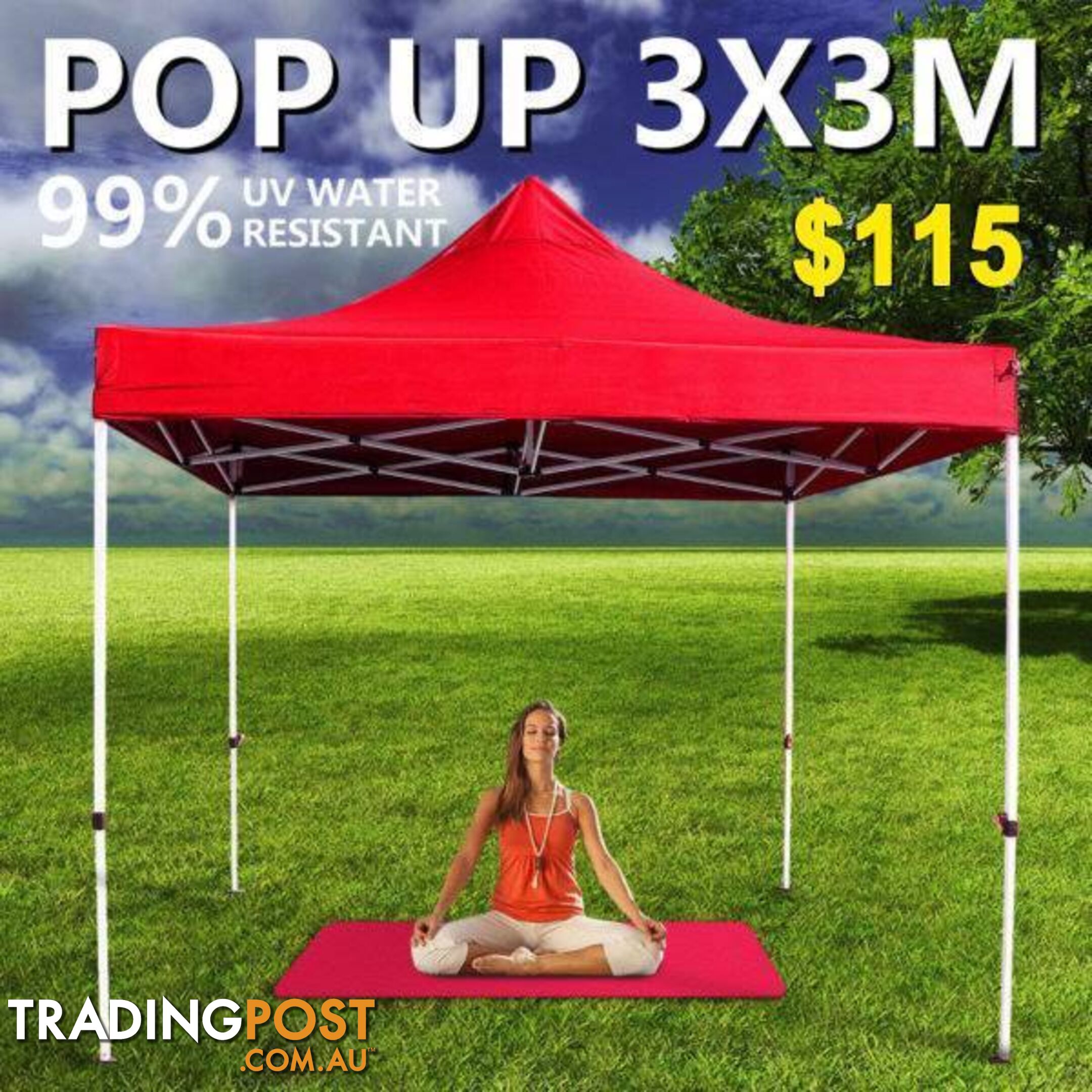 Heavy Duty 3X3 Gazebo Outdoor Pop Up Tent Folding Marquee