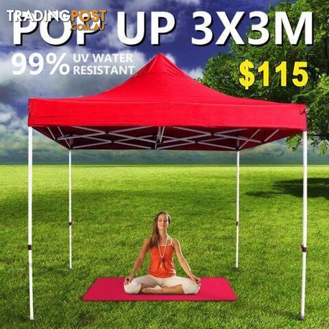 Heavy Duty 3X3 Gazebo Outdoor Pop Up Tent Folding Marquee