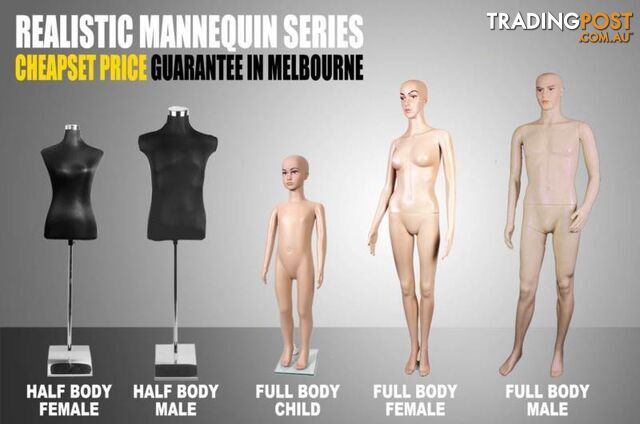 New Kid Male Female Full Half Body Size Mannequin Shop Display