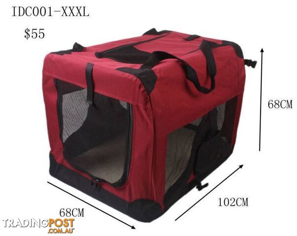 XXXL /L 2 size Red color comfortable portable soft crate Pet Cage - photo 2 of 10