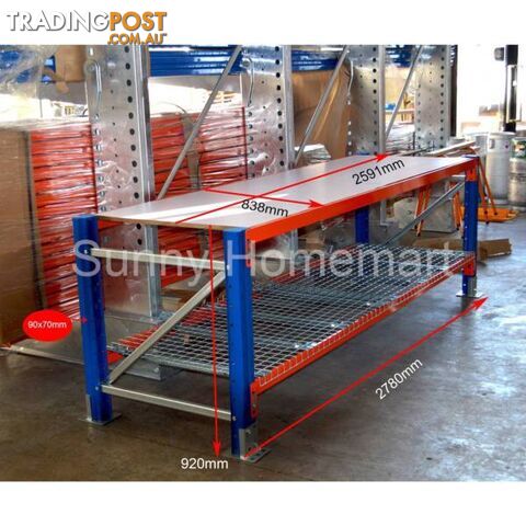 Pallet Racking Work Bench Heavy Duty Packing Bench 2591mm/1372mm - photo 4 of 10