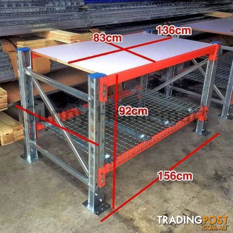 Pallet Racking Work Bench Heavy Duty Packing Bench 2591mm/1372mm - photo 3 of 10