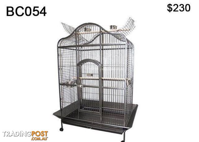 Large 183CM Parrot Aviary Bird Cage Open Perch Roof Budgie Canary