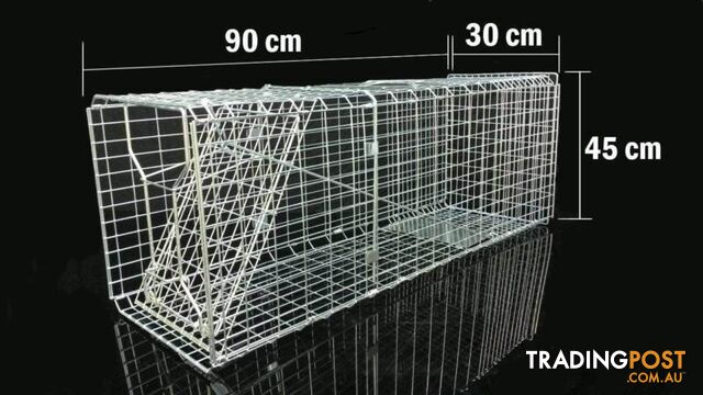 Large HUMANE LIVE ANIMAL TRAP POSSUM RATS CAT RABBIT HARE CATCHER - photo 3 of 6