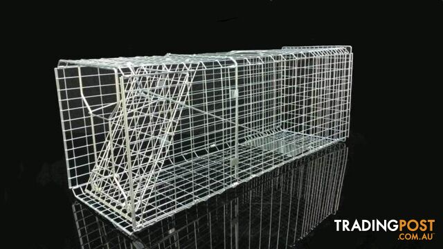 Large HUMANE LIVE ANIMAL TRAP POSSUM RATS CAT RABBIT HARE CATCHER - photo 2 of 6