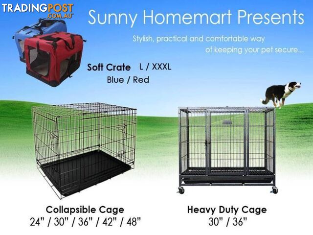 Dog Cat Cage Crate Soft Foldable Carrier Metal Collapsible
