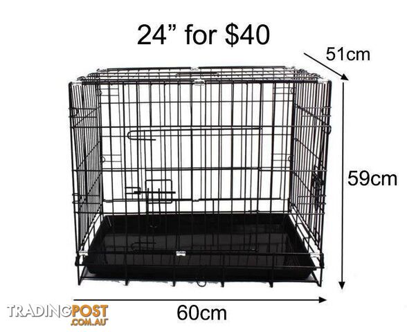 Dog Cat Cage Crate Soft Foldable Carrier Metal Collapsible - photo 2 of 10