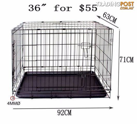 Dog Cat Cage Crate Soft Foldable Carrier Metal Collapsible - photo 4 of 10