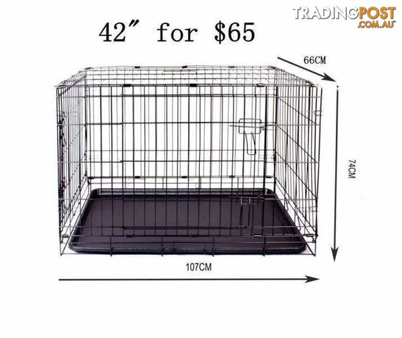 Dog Cat Cage Crate Soft Foldable Carrier Metal Collapsible - photo 5 of 10
