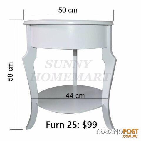 White wooden bed side stand cabinet lamp stand multi-drawers - photo 3 of 10