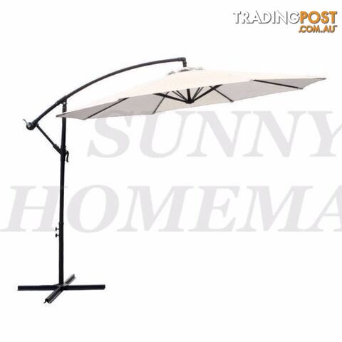 3 Meter Cantilever Outdoor Umbrerlla Garden Gazebo Patio Fishing Rod - photo 2 of 3