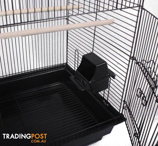 94CM Elegant Traditional House Top Bird Cage Carry Cage Black