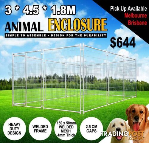 Welded Animal Pet Enclosure Mesh Panel Dog Run Kennel Playpen - photo 5 of 10